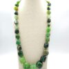 Collana di agata screziata nei toni del verde