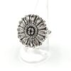 Grande anello floreale argento 925
