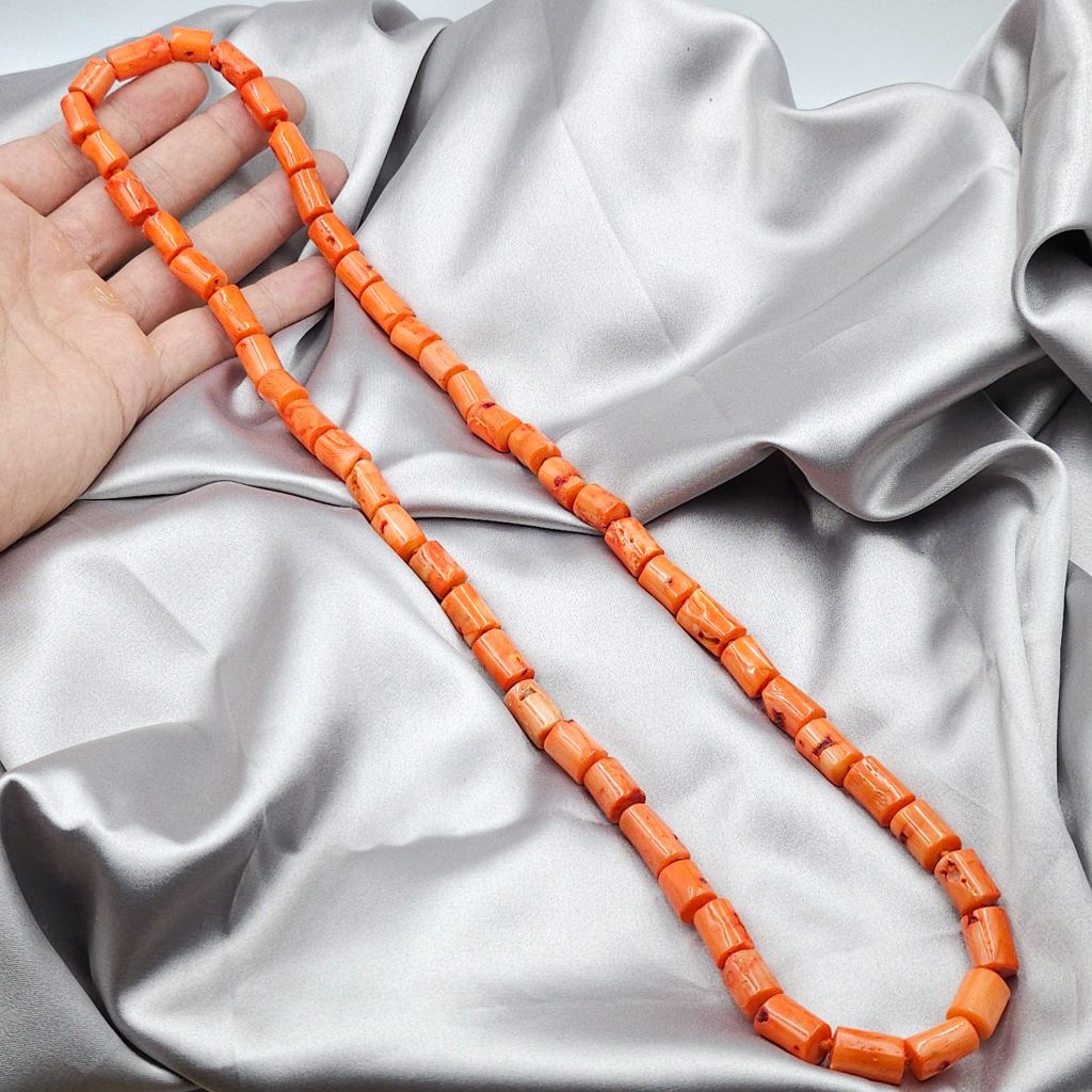 Collana lunga di vero corallo bambù - VINTAGE AMORE MIO