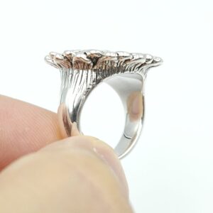 Anello in argento marchiato 925, diametro 19 millimetri, decoro floreale - VINTAGE AMORE MIO