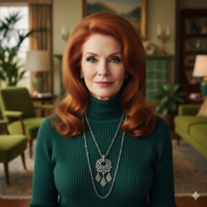 Collana Trifari risalente al 1960 circa, composta da doppia catena e grande pendente in lega Trifanium color argento, con lavorazione satinata e lucida - VINTAGE AMORE MIO