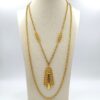 Collana Trifari doppia catena oro e pendente