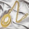 Collana Trifari anni’60 con grande pendente oro snodato