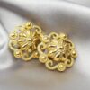 Orecchini a clip Trifari 1960 lega Trifanium color oro