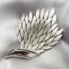 Spilla botanica Trifari argento anni ’60