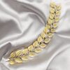 Bracciale Trifari anni ’50 lega oro con doppie foglie