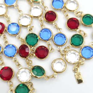 Collana vintage firmata Swarovsky, col logo del cigno, cristalli Swarovsky multicolori sfaccettati bezel, incastonati - VINTAGE AMORE MIO Collana vintage firmata Swarovsky, col logo del cigno, cristalli Swarovsky multicolori sfaccettati bezel, incastonati - VINTAGE AMORE MIO